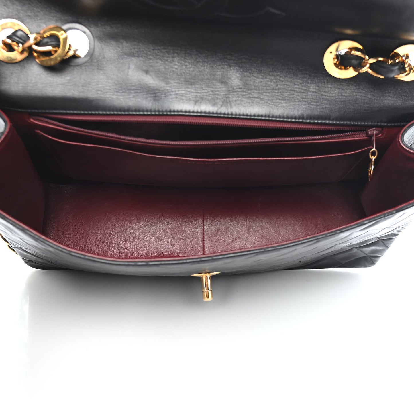 Lambskin Quilted XL Jumbo Single Flap Black