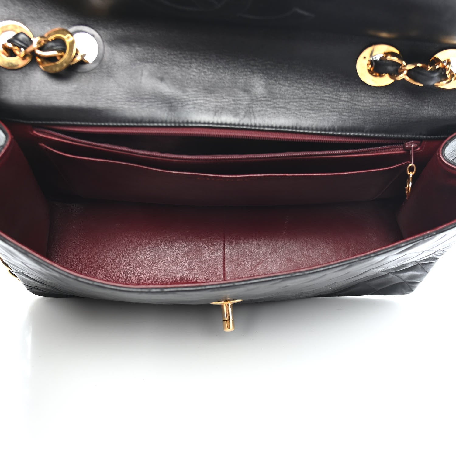Chanel Lambskin Quilted XL Jumbo Single Flap Black 5 of 10