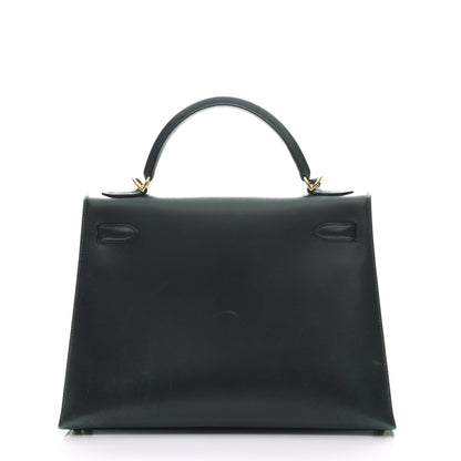 Hermes Box Kelly Sellier 32 Vert Fonce 6 of 44