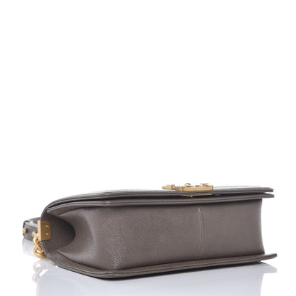 Chanel Caviar Quilted Medium Boy Flap Khaki 4 of 7