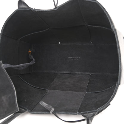 Bottega Veneta Grained Calfskin Maxi Intrecciato Arco Tote Black 6 of 10