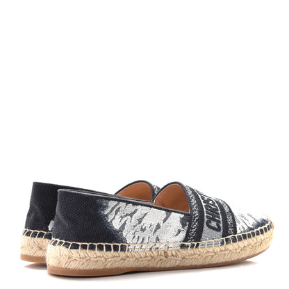 Christian Dior Canvas Tie and Dior Embroidered Granville 15mm Espadrilles 36 Denim 3 of 10