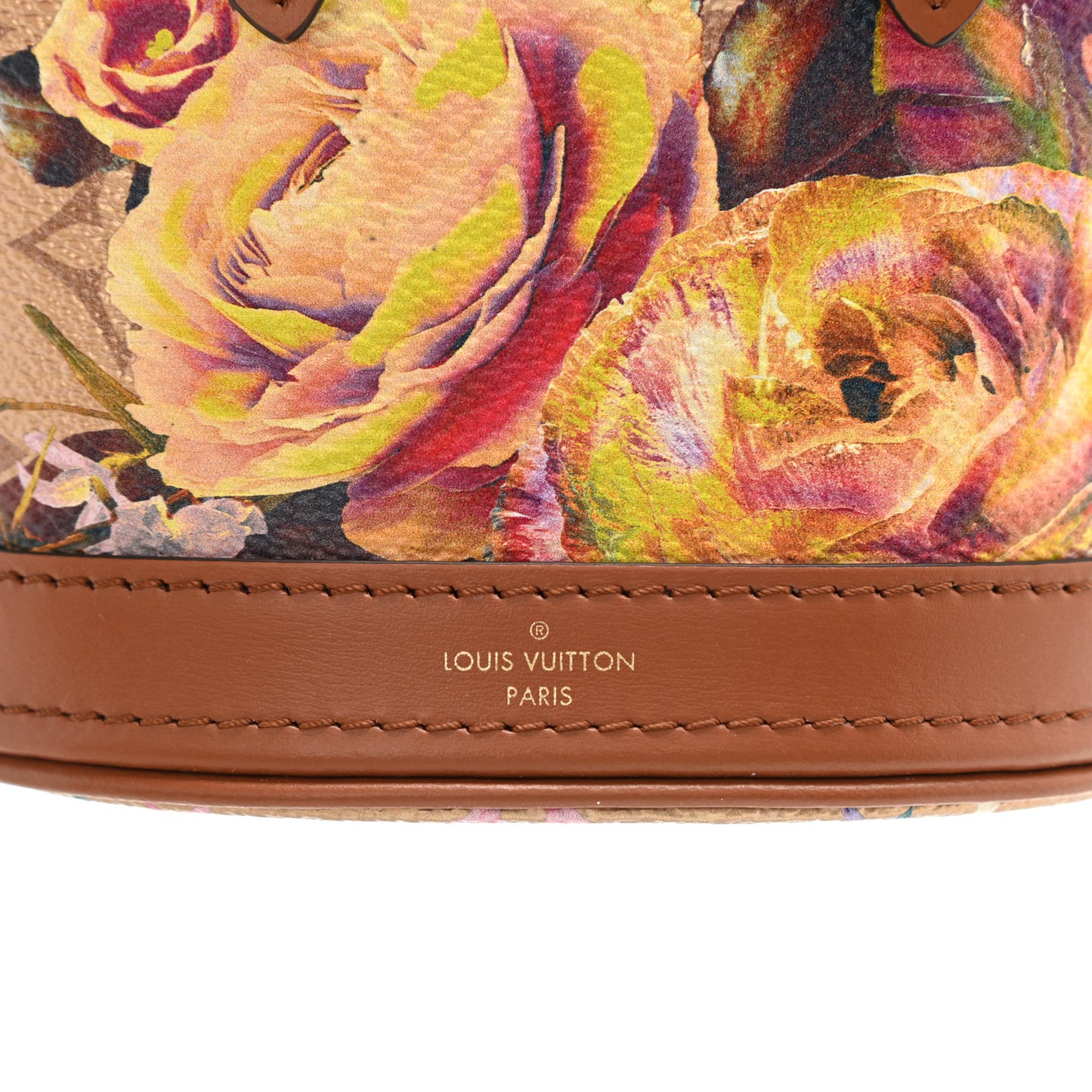 Metallic Monogram LV Garden Nano Bucket Bag Gold