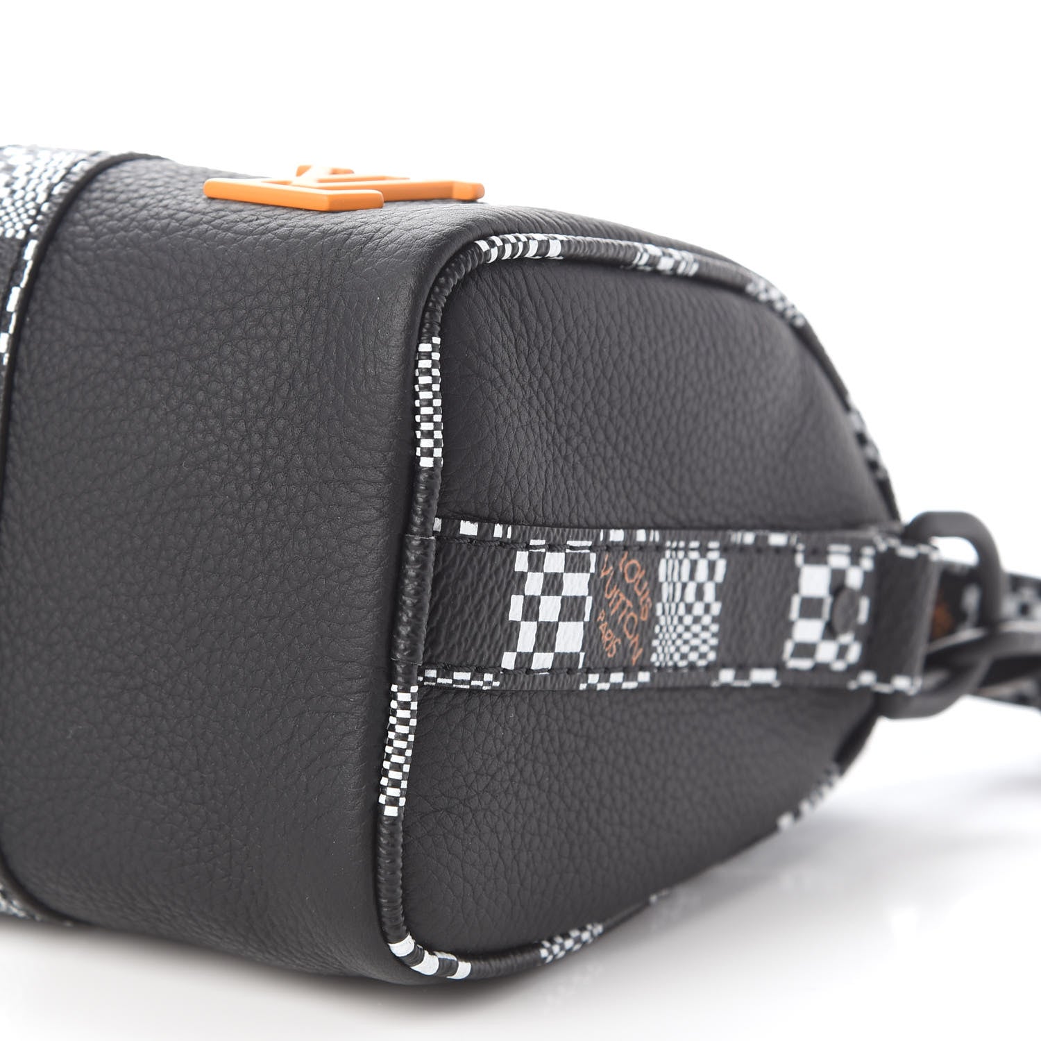Louis Vuitton Calfskin Damier Distorted Keepall XS Black 6 of 8