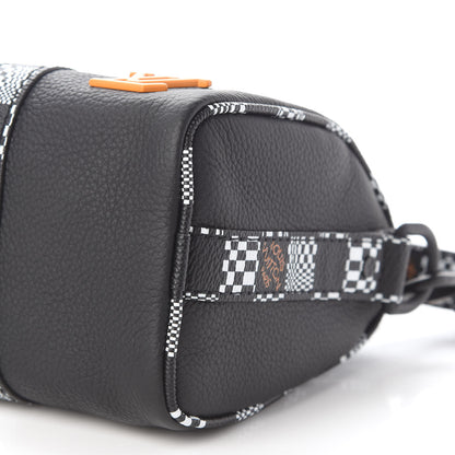 Louis Vuitton Calfskin Damier Distorted Keepall XS Black 6 of 8