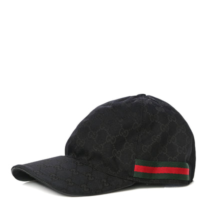 Gucci Monogram Web Baseball Hat XXL Black 1 of 11