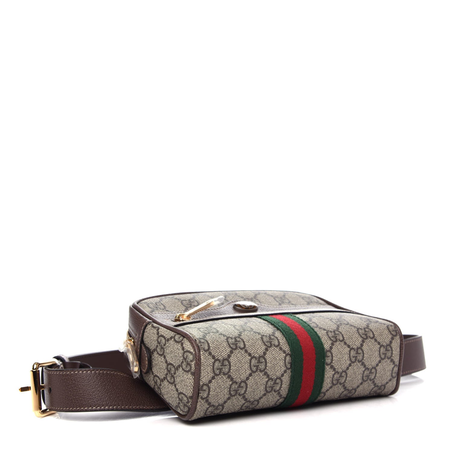 Gucci GG Supreme Monogram Web Small Ophidia Belt Bag 95 38 Dark Brown 4 of 10
