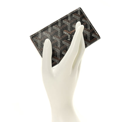 Goyard Goyardine Saint Pierre Card Holder Black Gold 2 of 7
