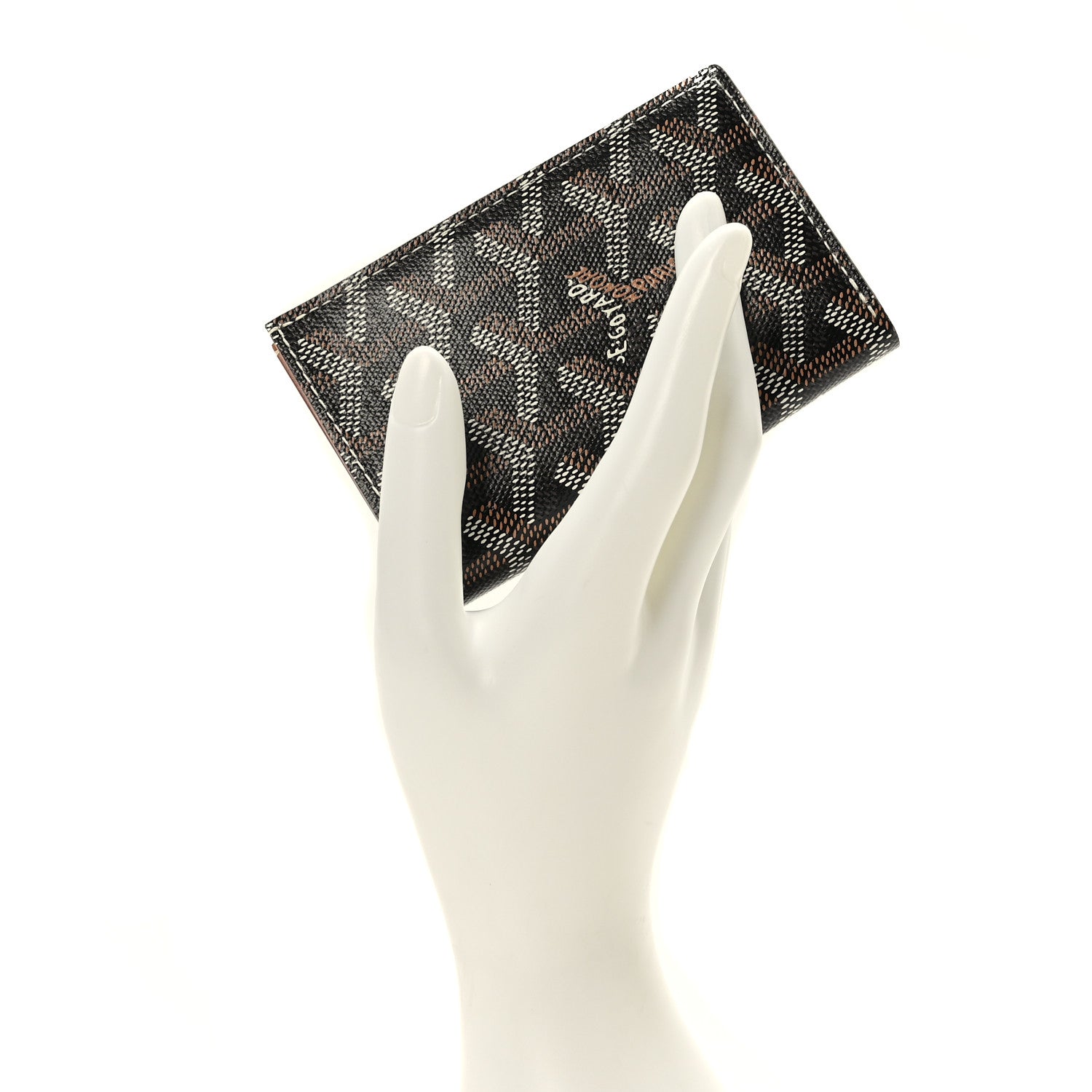 Goyard Goyardine Saint Pierre Card Holder Black Gold 2 of 7