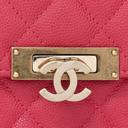 Chanel Caviar Quilted Golden Class Phone Holder Fuchsia 11 of 12