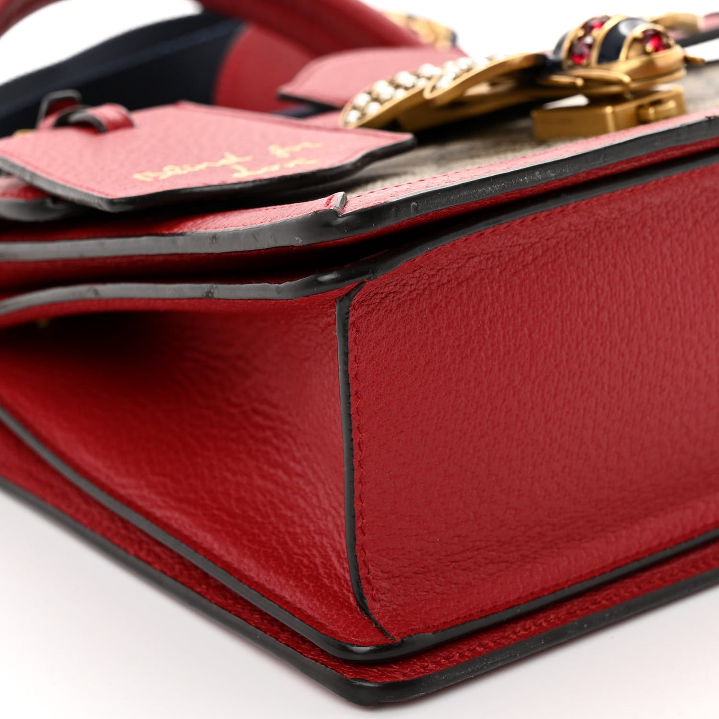 GG Supreme Monogram Small Queen Margaret Top Handle Bag Red