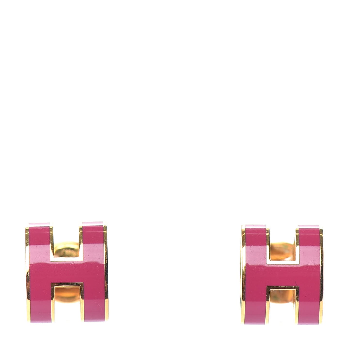 Gold Lacquered Pop H Earrings Rose Extreme