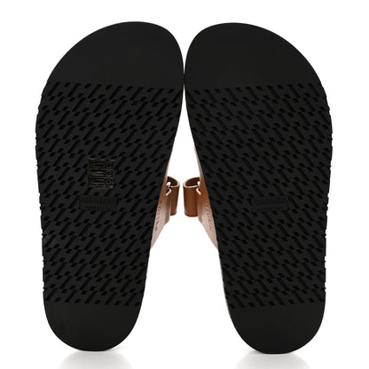 Hermes Calfskin Womens Chypre Sandals 37 Naturel 5 of 9