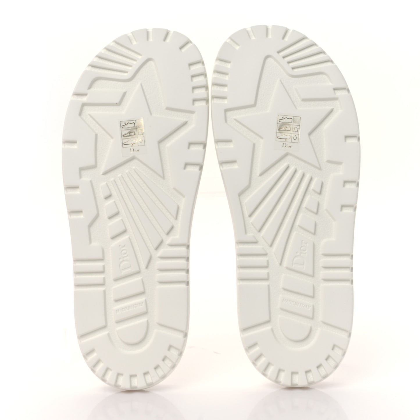 Canvas D-Constellation Embroidered Dway 10mm Slide Sandals 41 White Multicolor