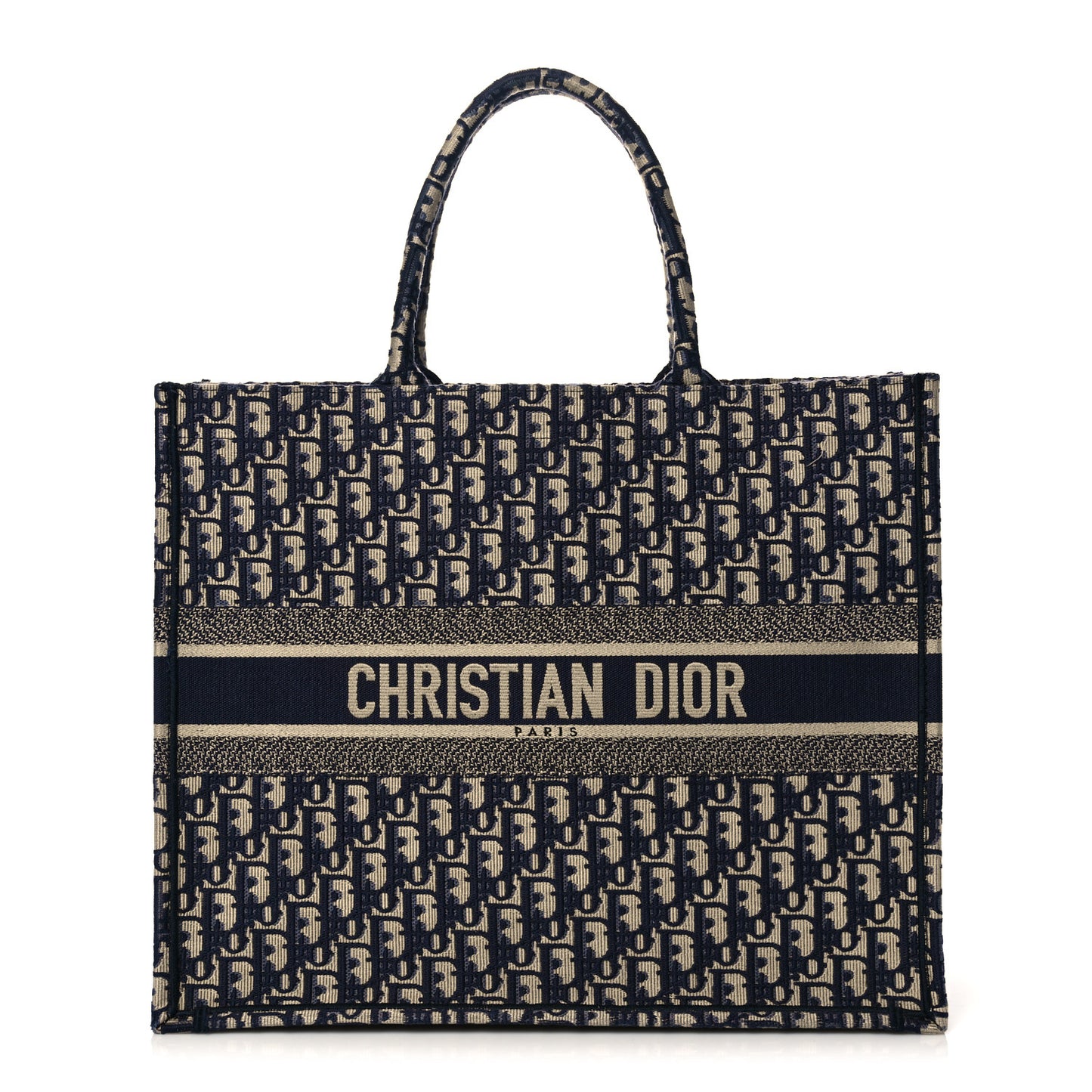 Oblique Book Tote Blue Multicolor