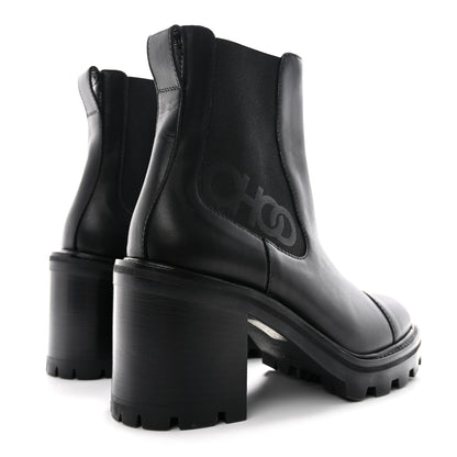 Jimmy Choo Calfskin Lug Sole Boots 36 Black 4 of 8