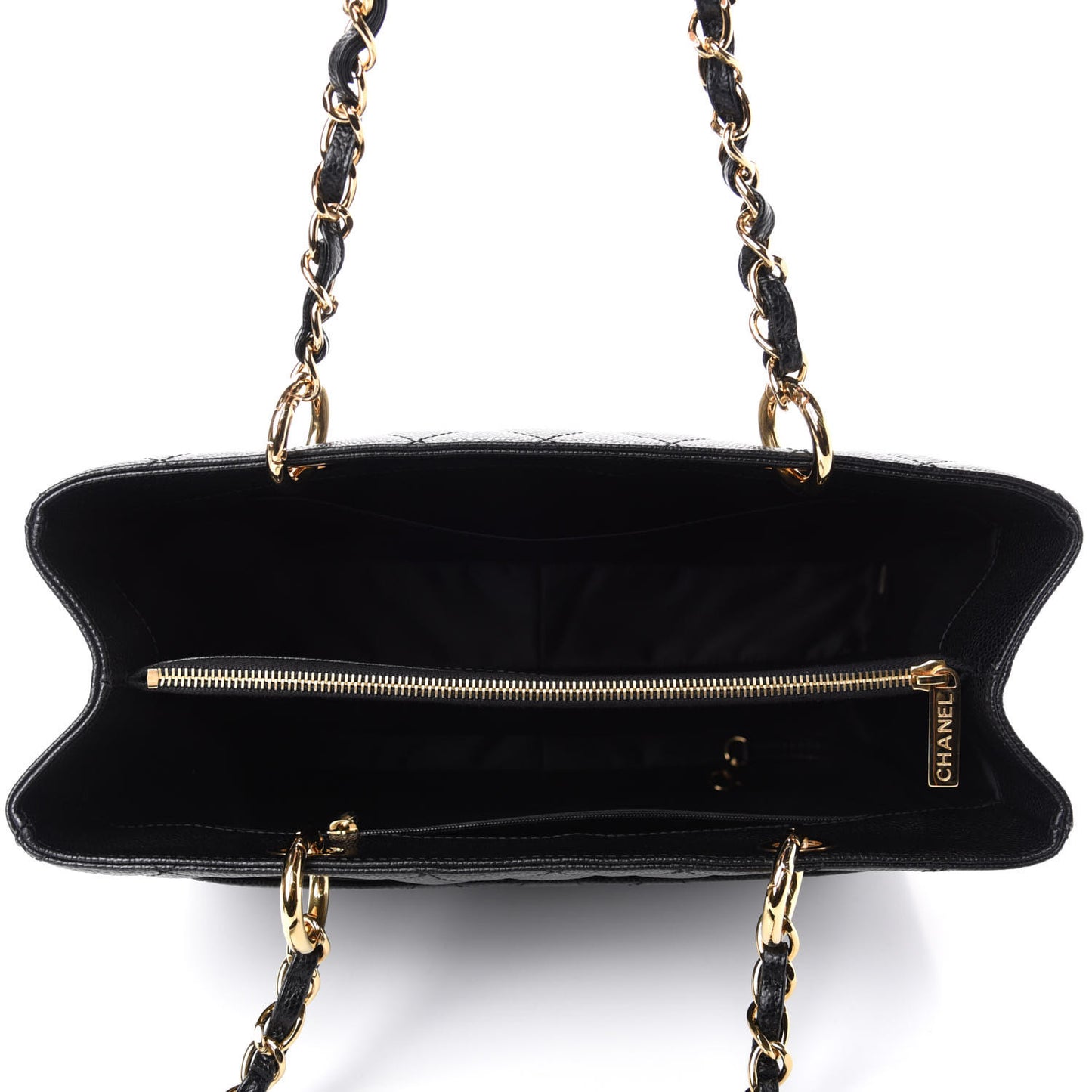 Caviar Quilted Grand Shopping Tote GST Black