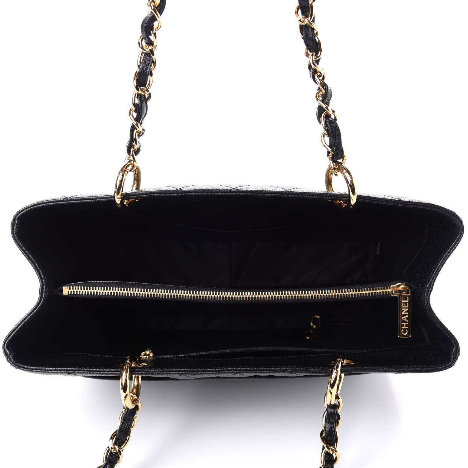 Chanel Caviar Quilted Grand Shopping Tote GST Black 5 of 12