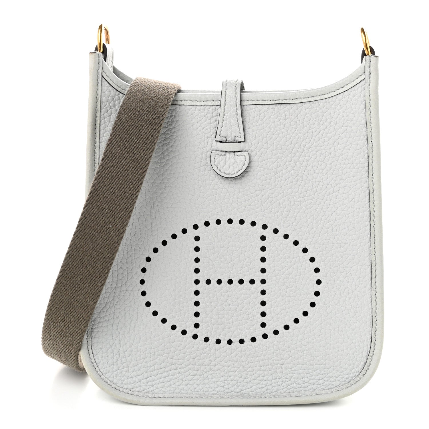 Hermes Taurillon Clemence Evelyne TPM Bleu Pale Gris Etain 1 of 11