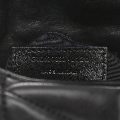 Saint Laurent Lambskin Quilted Toy Loulou Puffer Monogram Chain Satchel Black 8 of 11