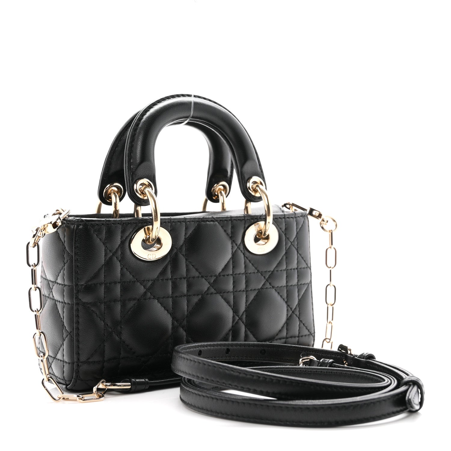 Christian Dior Lambskin Cannage Micro Lady D-Joy Black 3 of 10