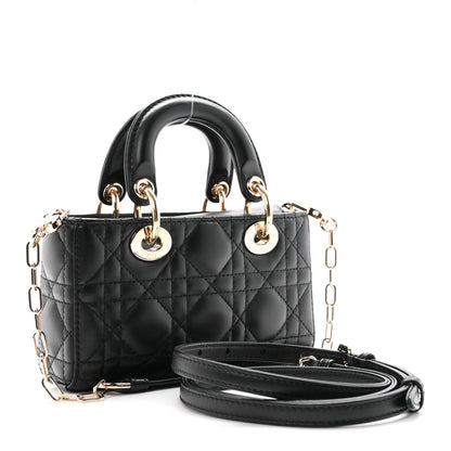 Christian Dior Lambskin Cannage Micro Lady D-Joy Black 3 of 10