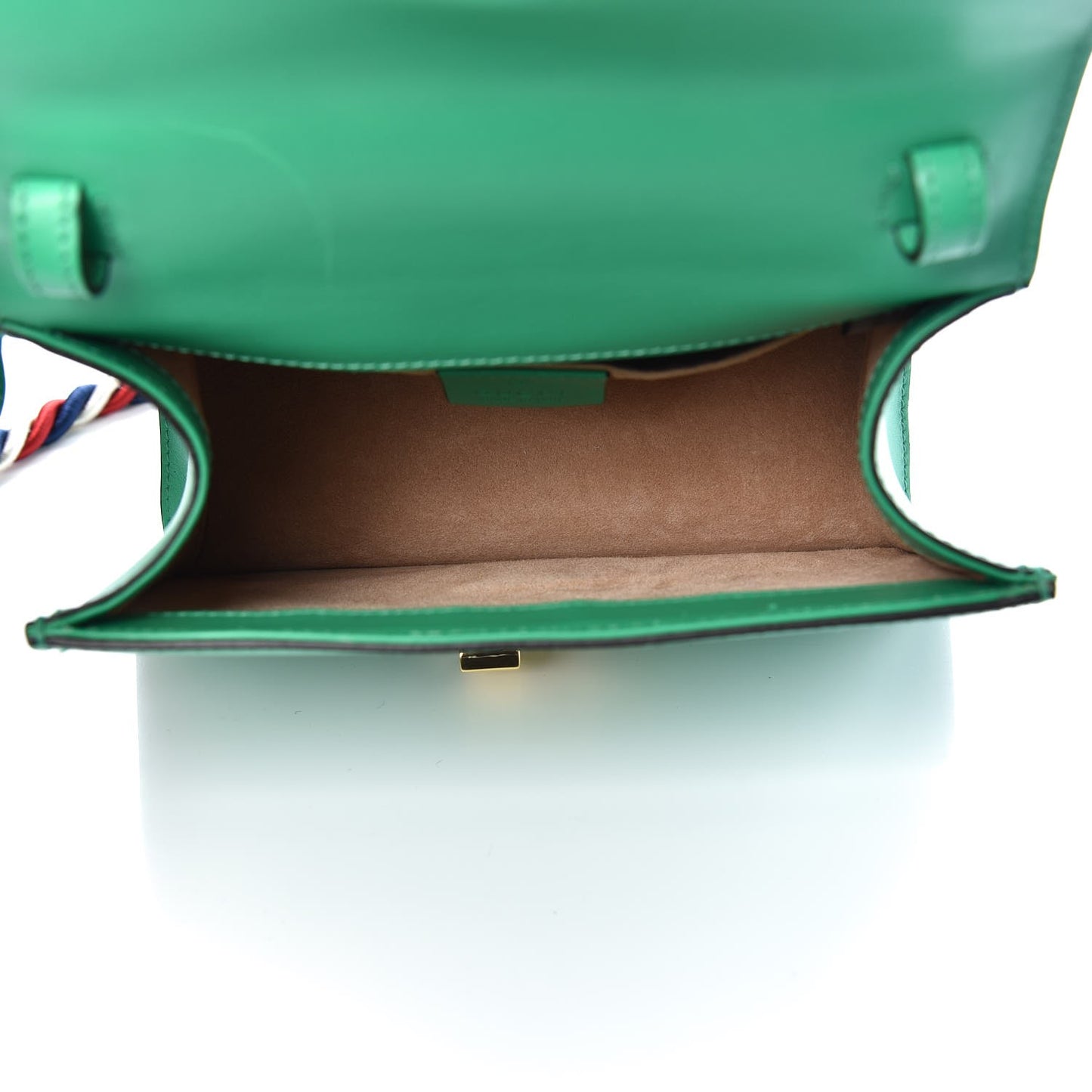 Vitello Fontanella Web Mini Sylvie Top Handle Bag Synthetic Green Garden