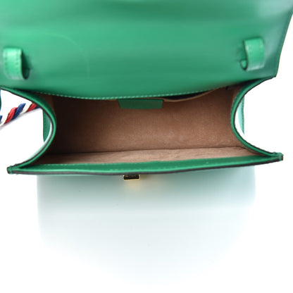 Gucci Vitello Fontanella Web Mini Sylvie Top Handle Bag Synthetic Green Garden 5 of 10