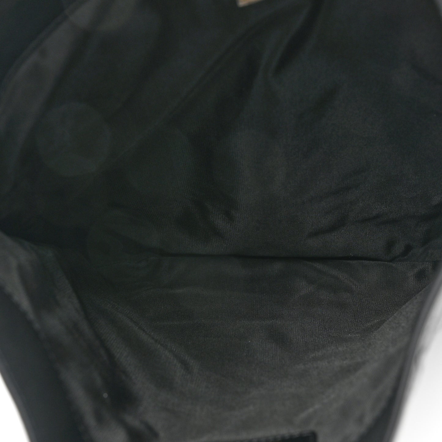 Calfskin Quilted Fringe Shopping Bag Black