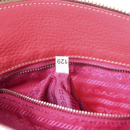 Prada Nylon Vitello Daino Hobo Fuxia 9 of 10