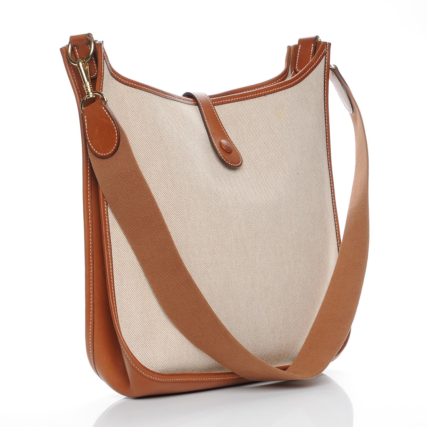 Hermes Toile Natural Barenia Evelyne GM Fauve 3 of 8