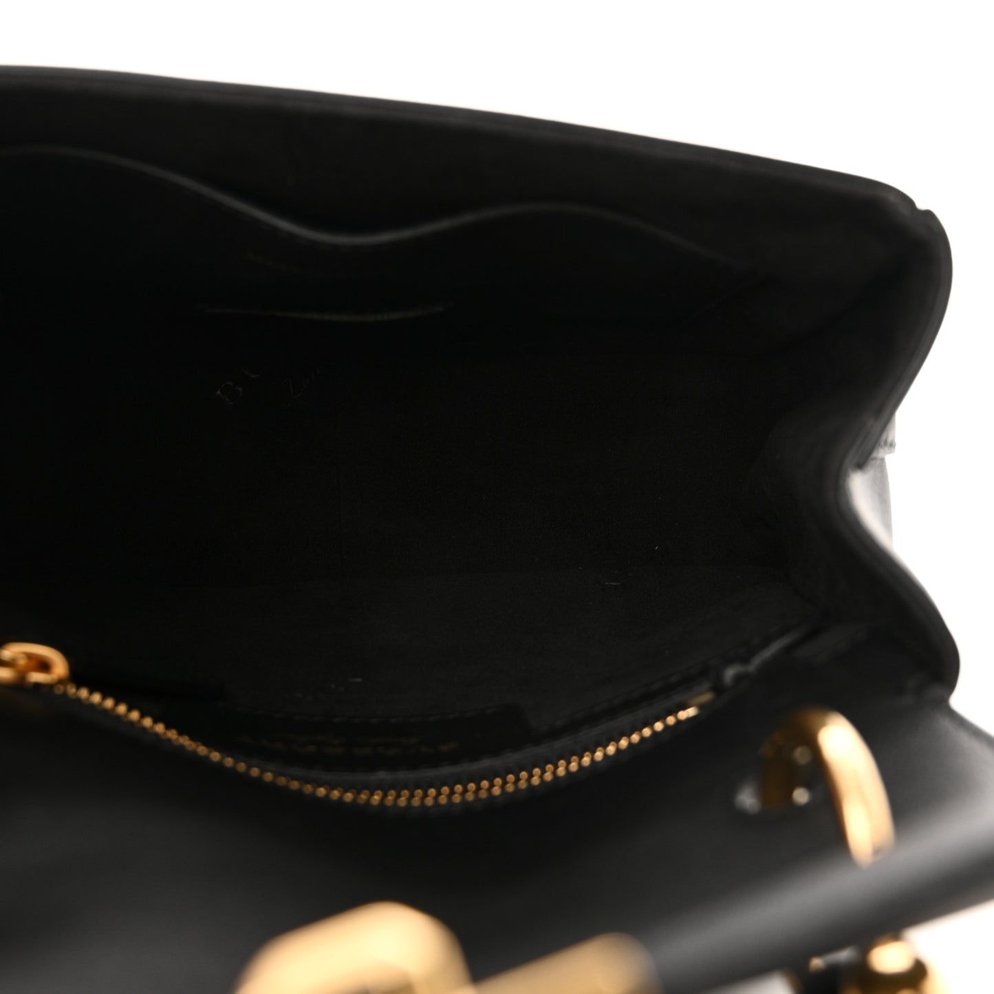 Trench Calfskin Small DK88 Top Handle Bag Black