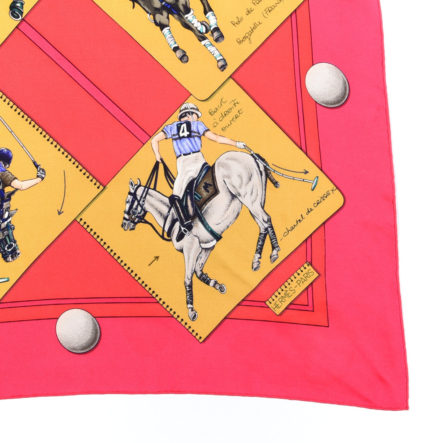 Hermes Silk Le Monde du Polo Scarf 90 4 of 4