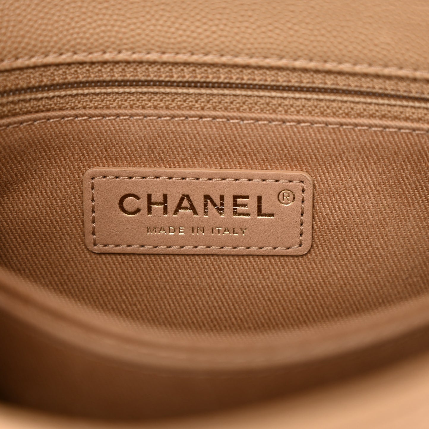 Caviar Quilted Mini Coco Handle Flap Beige