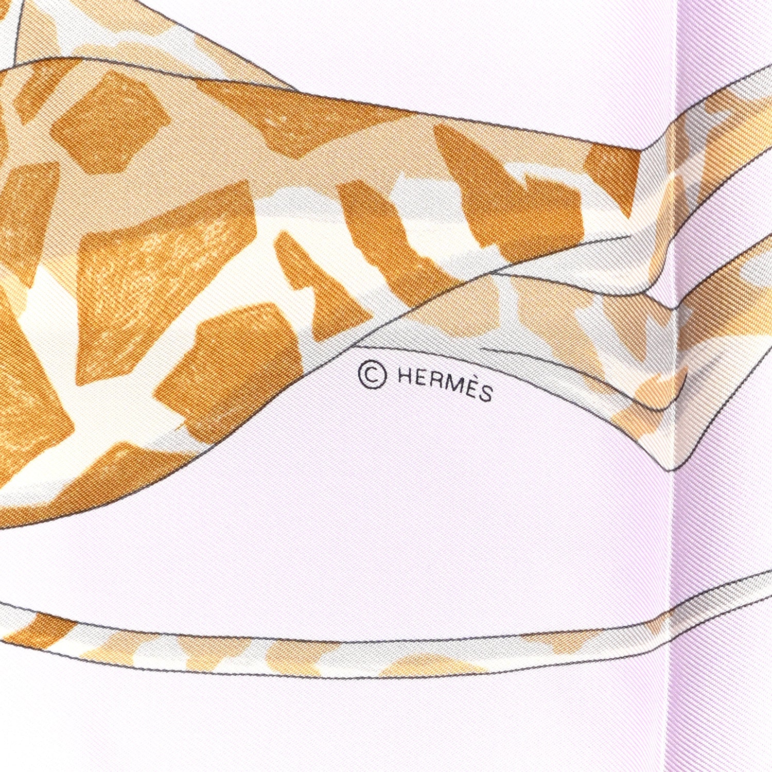 Hermes Silk Story Scarf 90 Rose Nacre Bleu Beige 3 of 5