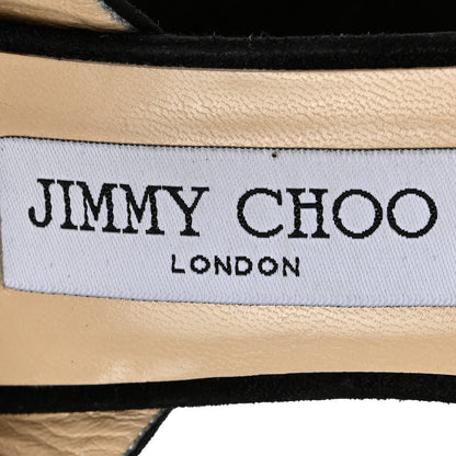 Jimmy Choo Soft Suede Kaytrin 120 Platform Sandals 38 Black 6 of 8