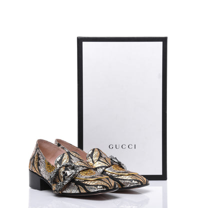 Gucci Brocade Floral Jacquard Dionysus Loafers 35.5 Black 19 of 19