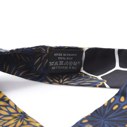 Hermes Silk Three Graces Twilly Black Gold Taupe 2 of 4