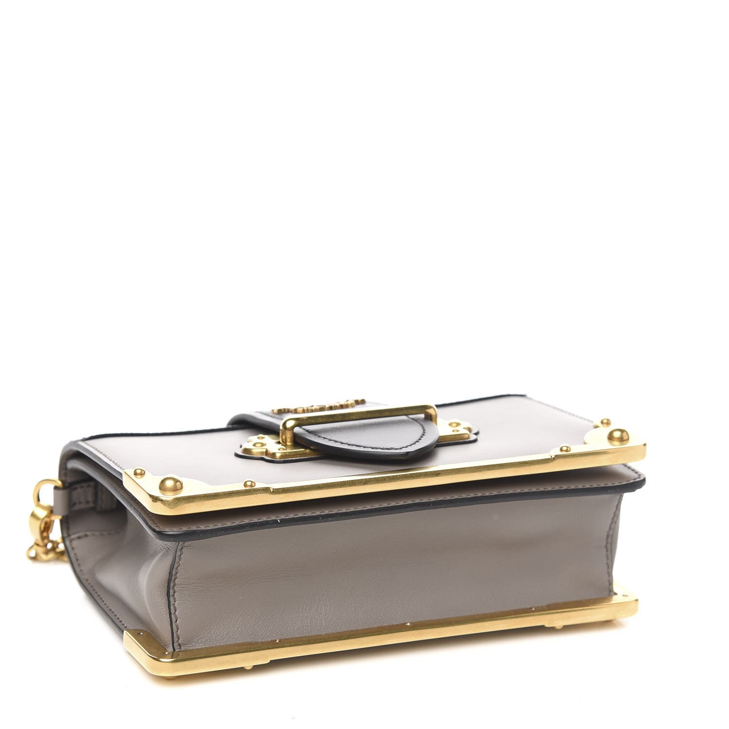 Prada City Calfskin Saffiano Cahier Bag Argilla Black 3 of 8