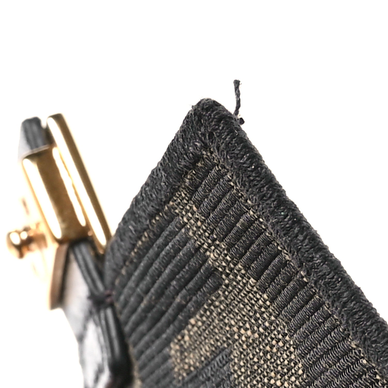 Fendi Fabric Jacquard FF 1974 Nano Baguette Charm Tobacco Moro Black 12 of 12