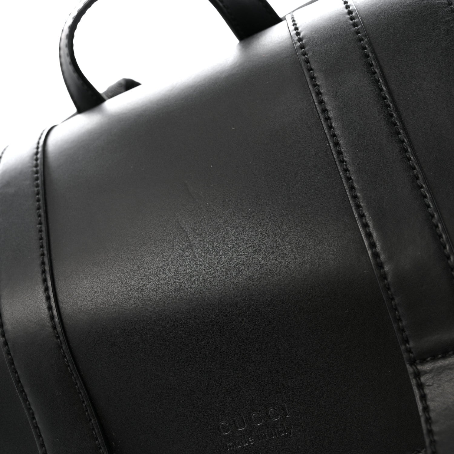 Gucci Soft GG Supreme Monogram Calfskin Web Double Buckle Backpack Black 13 of 16