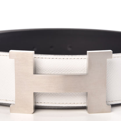 Hermes Chamonix Epsom 42mm Constance 2 Belt 90 Black White 7 of 8