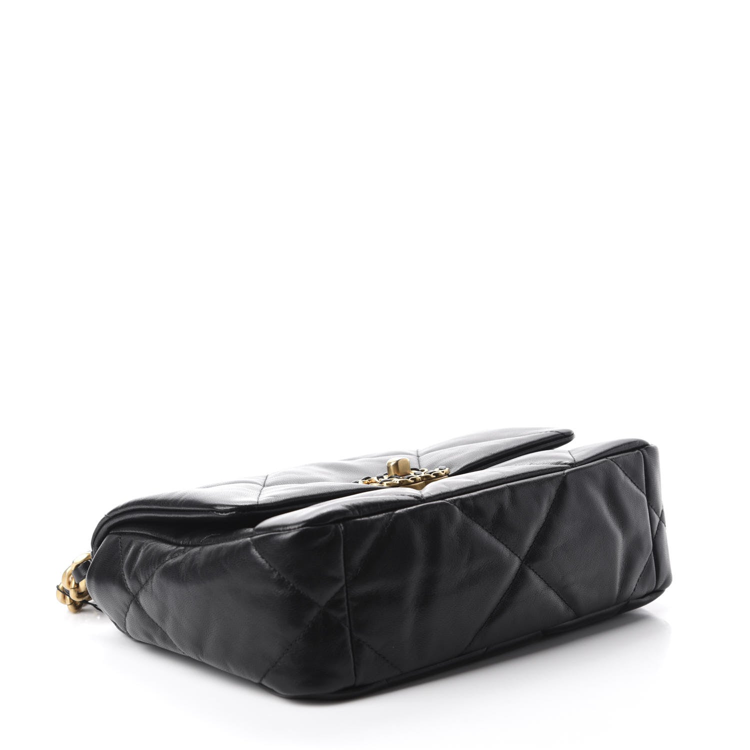 Chanel Goatskin Quilted Medium 19 Flap Black 3 of 10