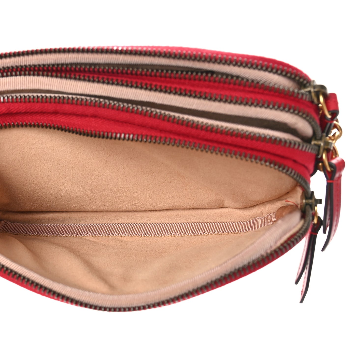 Calfskin Matelasse Mini GG Marmont Chain Crossbody Bag Hibiscus Red