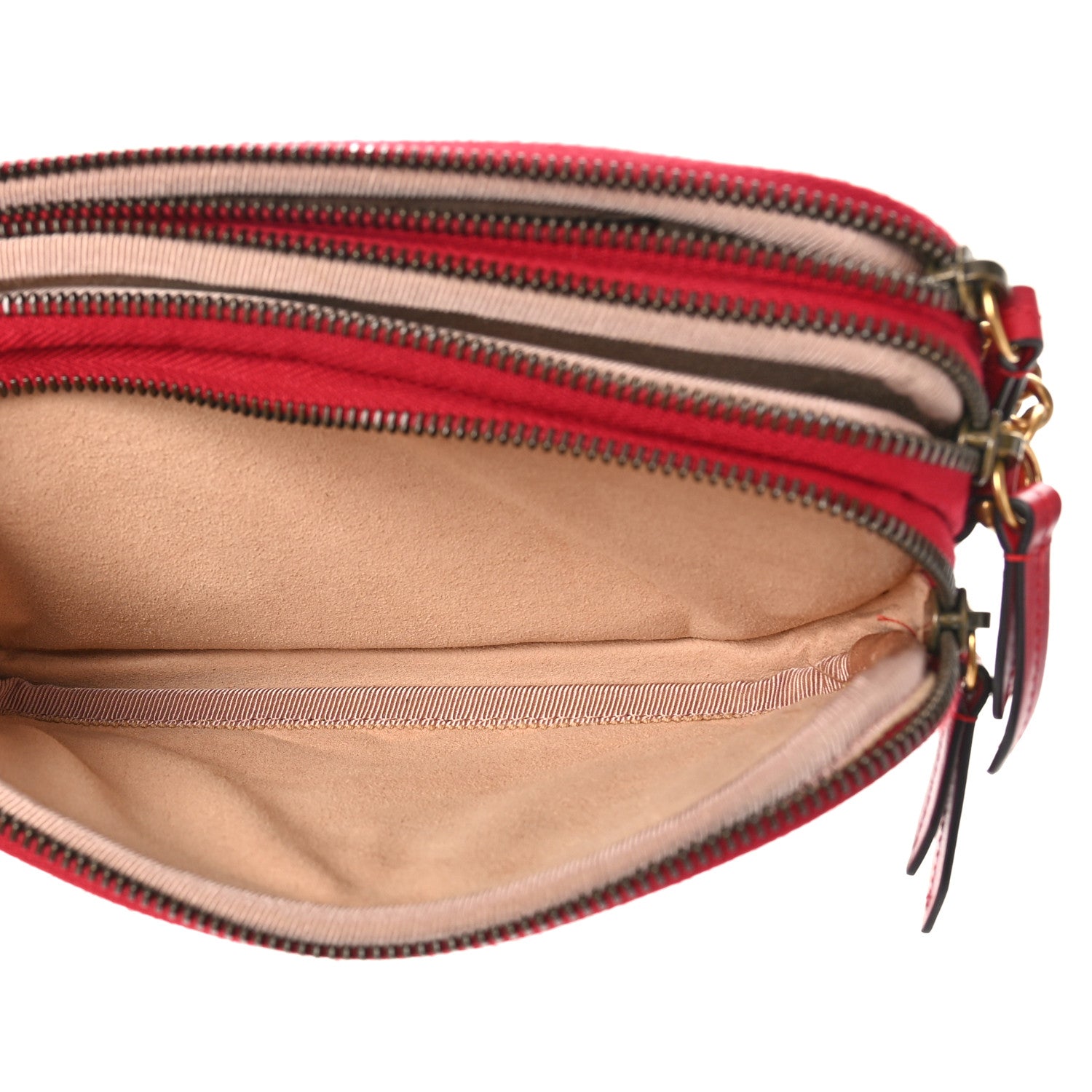 Gucci Calfskin Matelasse Mini GG Marmont Chain Crossbody Bag Hibiscus Red 7 of 10