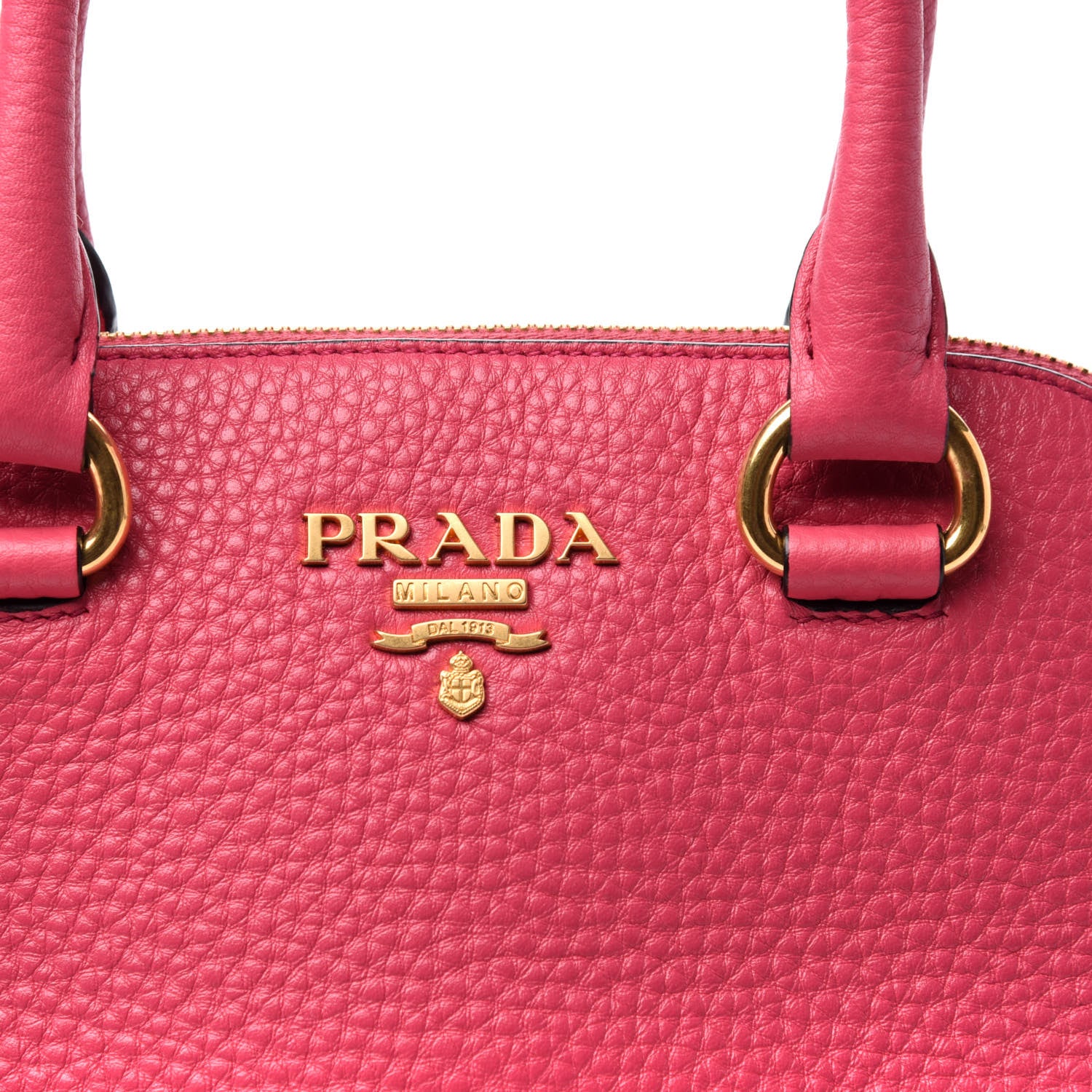 Prada Vitello Daino Dome Tote Peonia 10 of 10