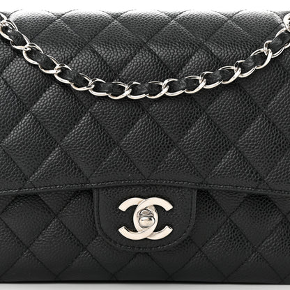 Chanel Caviar Quilted Medium Double Flap Black 8 of 12