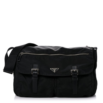 Prada Nylon Vela Messenger Bag Black 1 of 11