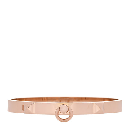 Hermes 18K Rose Gold PM Collier De Chien Bracelet SH 1 of 4