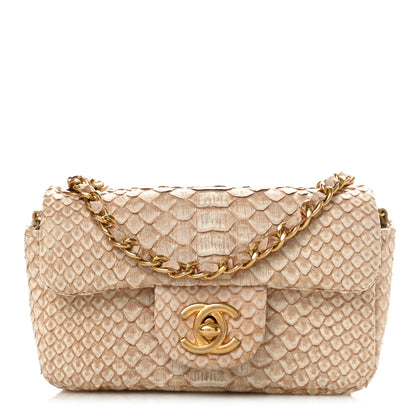 Chanel Snakeskin Extra Mini Rectangular Flap Beige 1 of 9